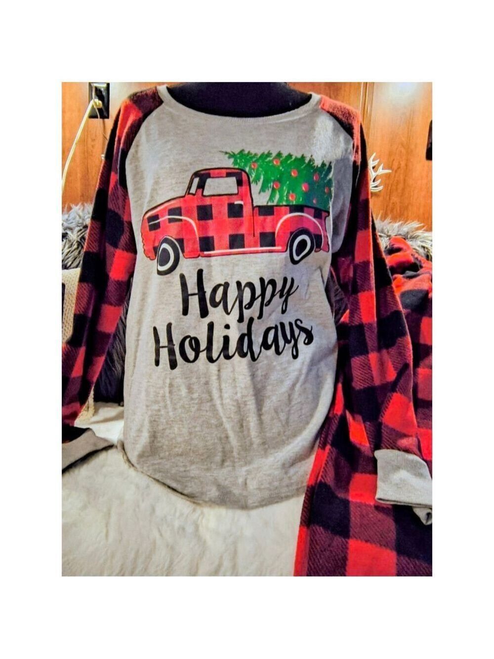 Red Plaid Pajamas Women's XL - Picture 3 of 6